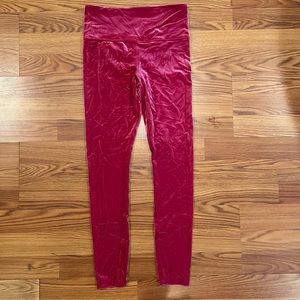 Athleta Women’s Elation Velvet Tight (Small, Pink)